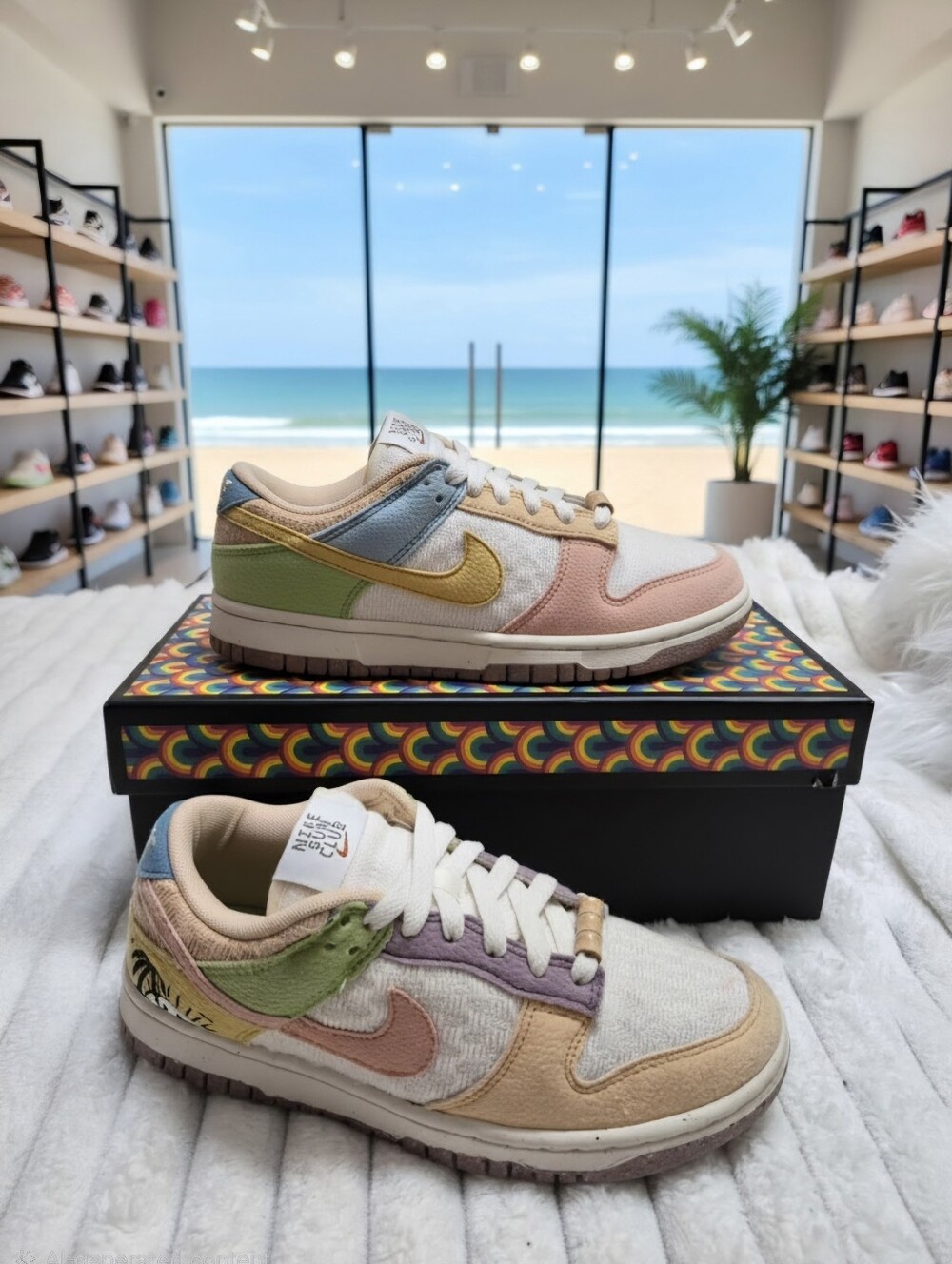 NIKE DUNK LOW SE "SUN CLUB" WOMEN'S SZ 6.5 SNEAKERS